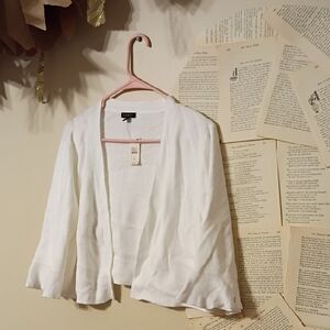 NWT XL Talbots Cropped White Sweater
